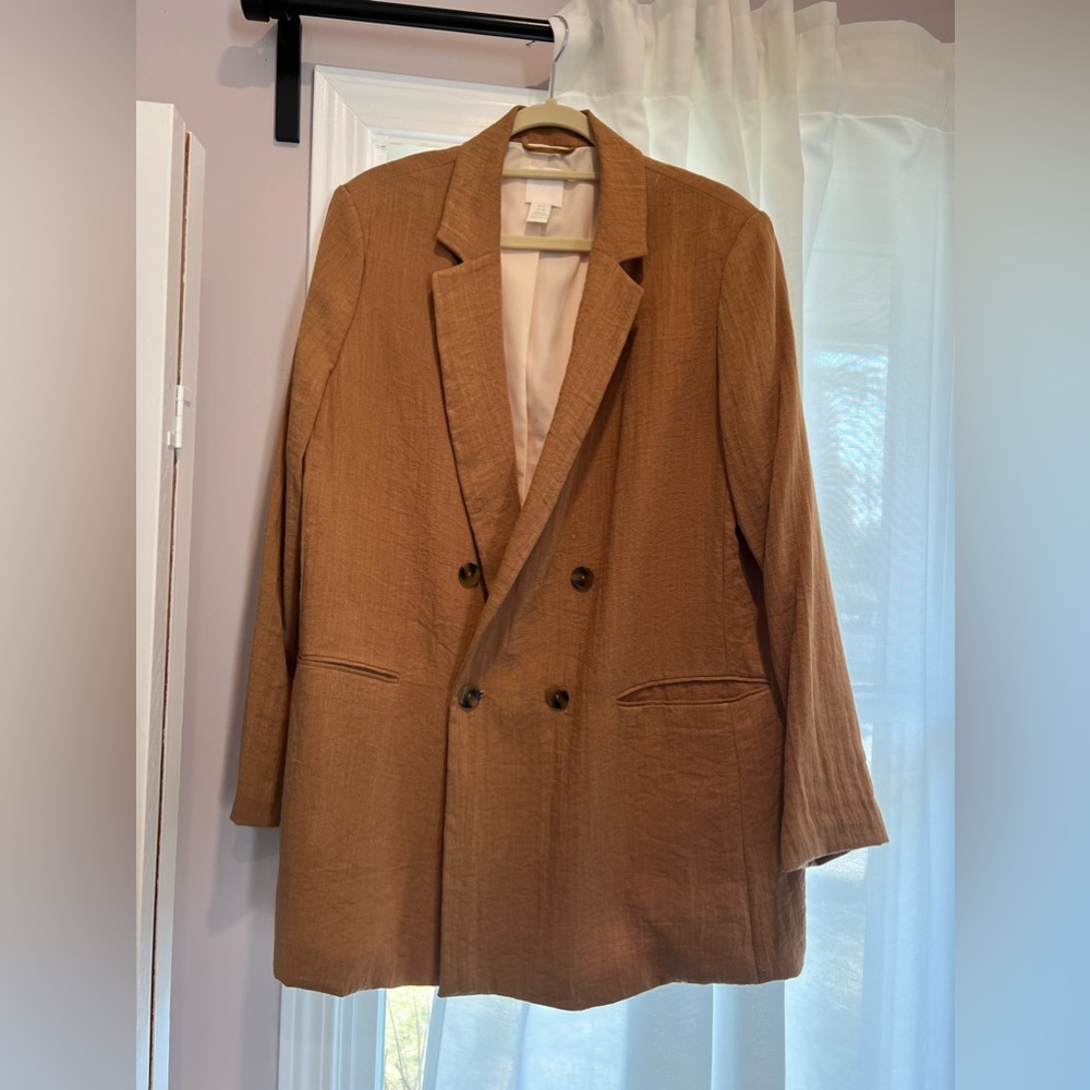 H&M linen oversized blazer XL